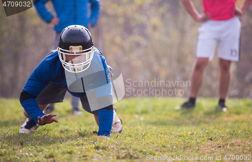 Image of american football player in action