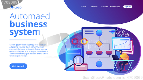 Image of Business process automation (BPA) concept landing page.