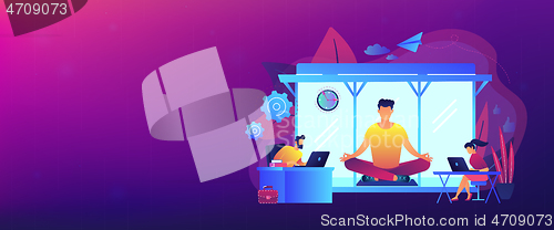 Image of Office meditation booth concept banner header.