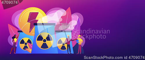 Image of Nuclear energy concept banner header.