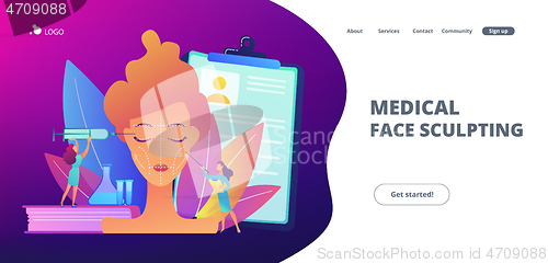 Image of Facial contouring concept landing page.