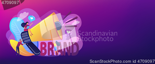 Image of Brand awareness concept banner header.