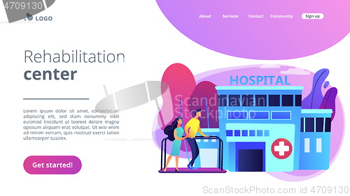 Image of Rehabilitation center concept landing page.