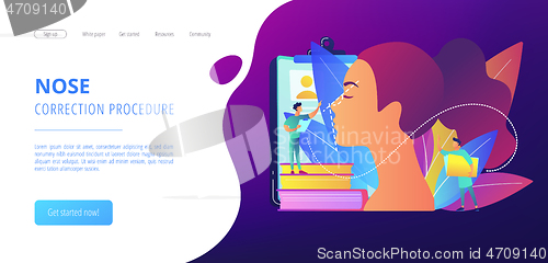 Image of Rhinoplasty concept landing page.