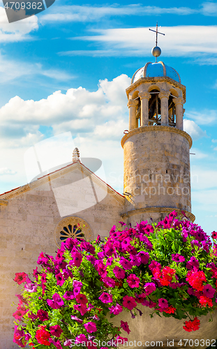 Image of Church and flowers