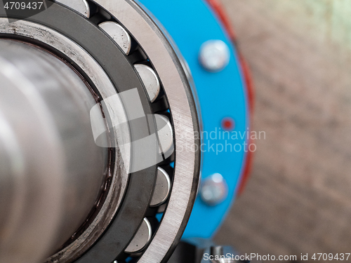 Image of Detail of stainless steel roller bearing
