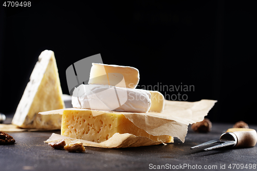 Image of Different types of cheese