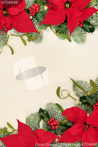 Image of Thanksgiving and Christmas Poinsettia Flower Border