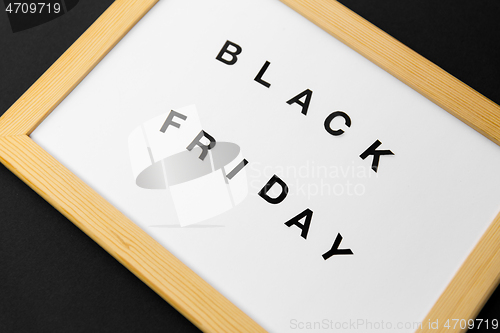 Image of magnetic board with black friday words