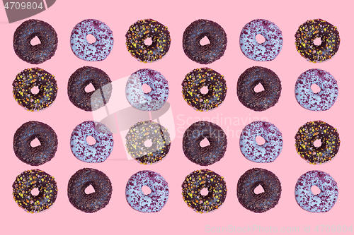 Image of Top view to the donuts