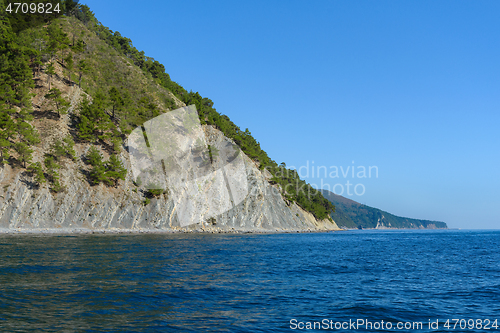 Image of View of the coast from the sea