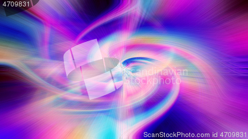 Image of Background of neon rainbow swirling flower texture