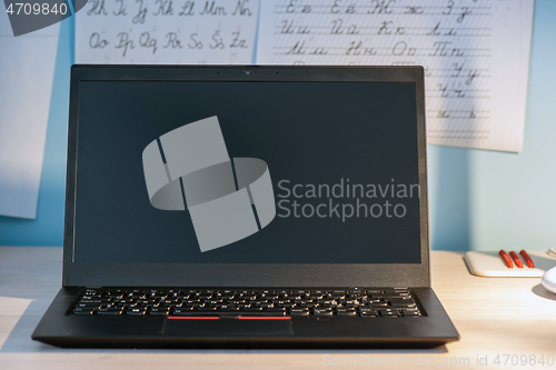 Image of Abstract close-up laptop