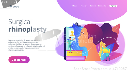 Image of Rhinoplasty concept landing page.