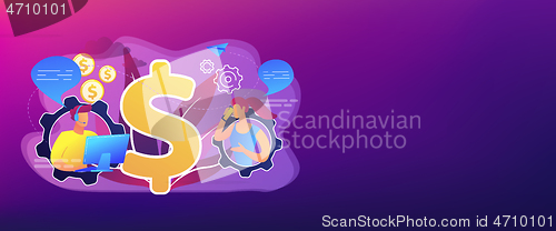 Image of Conversational sales concept banner header.