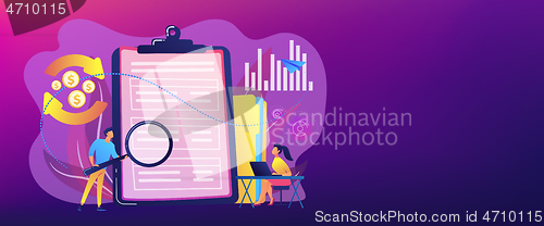 Image of Cash flow statement concept banner header.