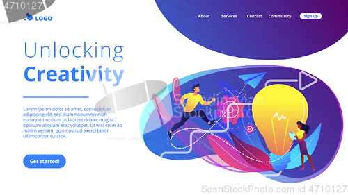 Image of Creative inspiration concept landing page.