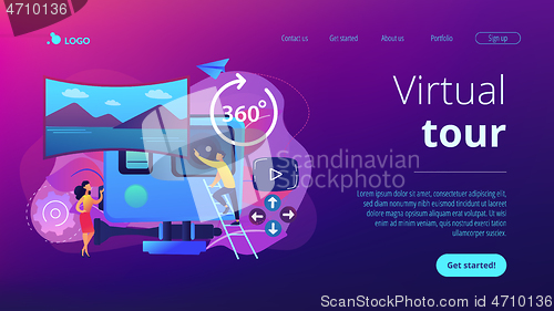 Image of Virtual tour concept landing page.