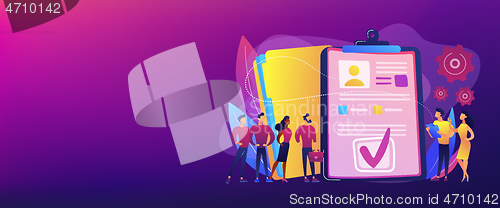 Image of HR software concept banner header.