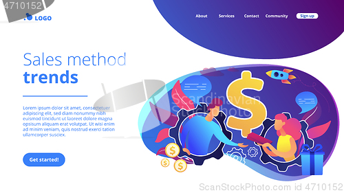 Image of Personalized selling concept landing page.