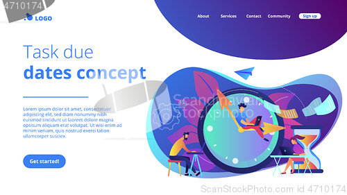 Image of Deadline concept landing page.