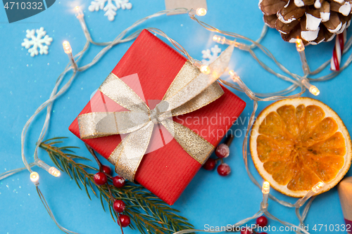 Image of christmas gifts and decorations