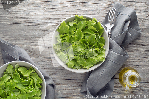 Image of Green lettuce salad 