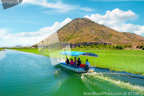 Image of Skadar lake and boat