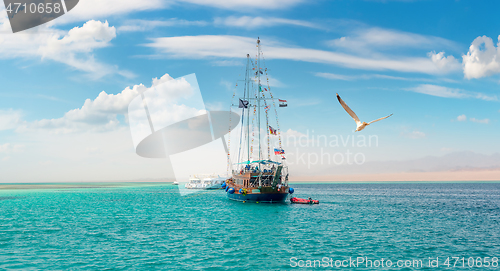 Image of Yacht in the sea