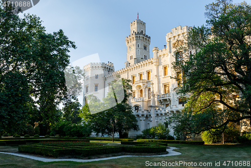 Image of Czech Republic - white castle Hluboka nad Vltavou