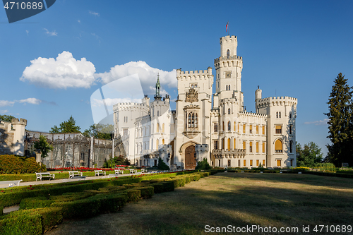 Image of Czech Republic - white castle Hluboka nad Vltavou