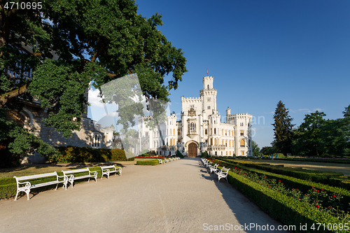 Image of Czech Republic - white castle Hluboka nad Vltavou