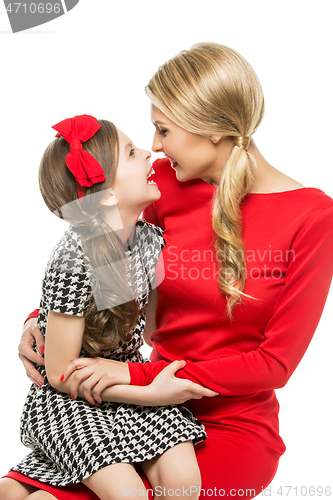 Image of beautiful mother and daughter