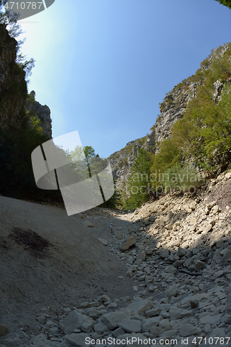 Image of wild river dried riverbed