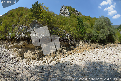 Image of wild river dried riverbed