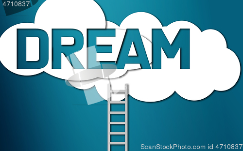 Image of Ladder lead to dream word