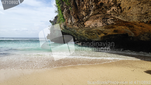 Image of View of beautiful hidden Suluban Beach, Bali