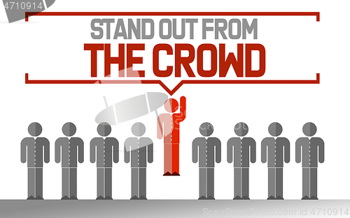 Image of Stand out from the crowd business unique concept