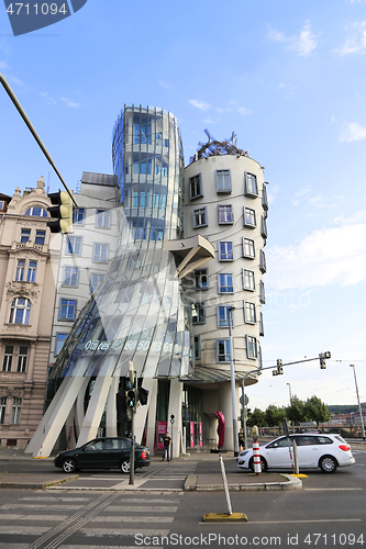 Image of Dancing House (Ginger and Fred). Modern Architecture in Prague