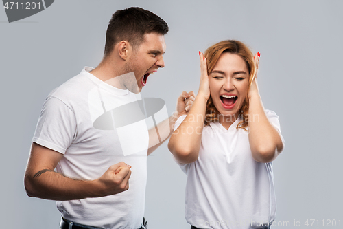 Image of unhappy couple having argument