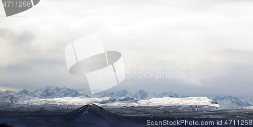 Image of Snowy Storm in Mountains