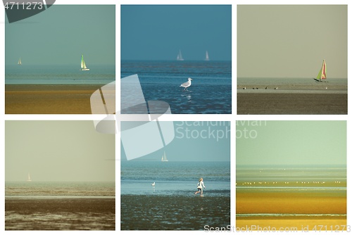 Image of Collection of Seashore Views. Knokke-Heist, Belgium