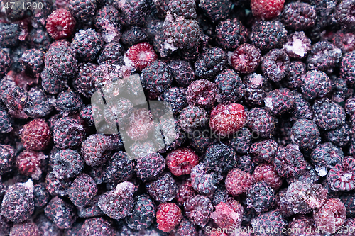 Image of Frozen raspberries and blackberries