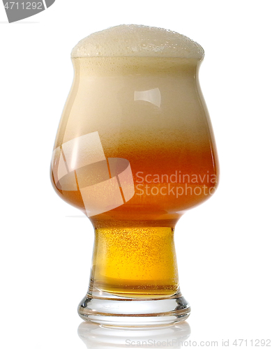 Image of glass of frosty craft beer