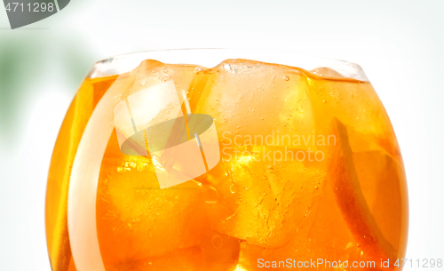 Image of closeup of aperol spritz cocktail