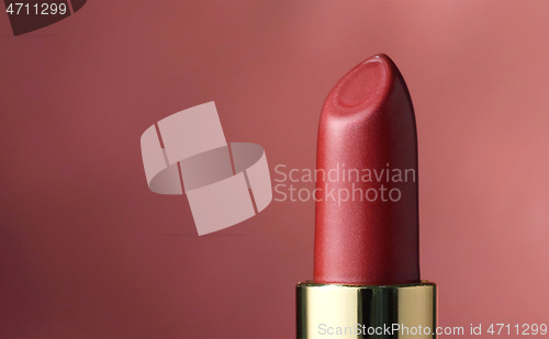 Image of close up of red lipstick