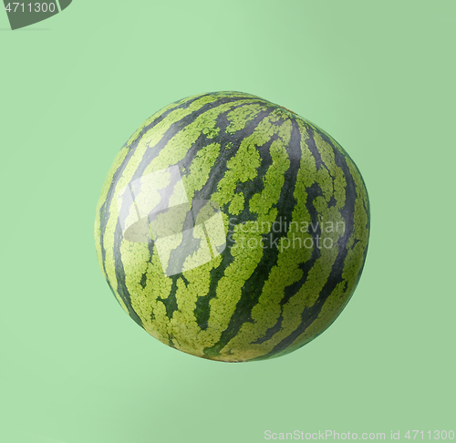 Image of watermelon on green background