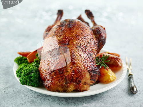 Image of freshly roasted duck roast