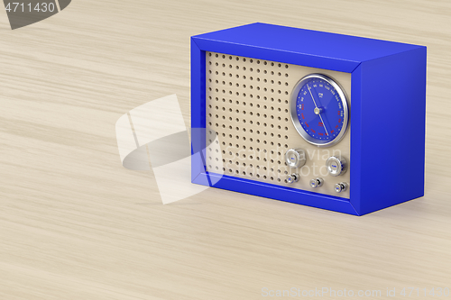 Image of Blue retro radio