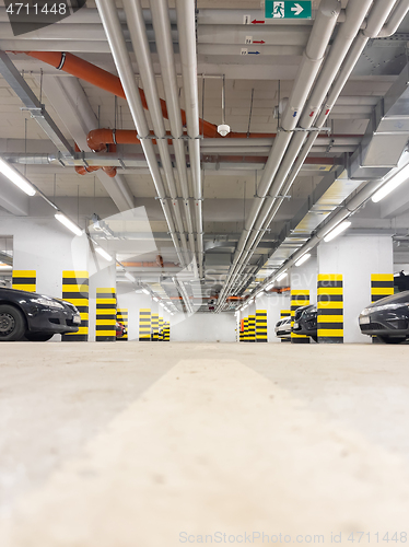 Image of Underground parking with cars